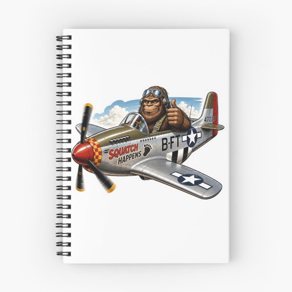 Item preview, Bigfoot as a P-51 pilot designed and sold by BrinaandPops.