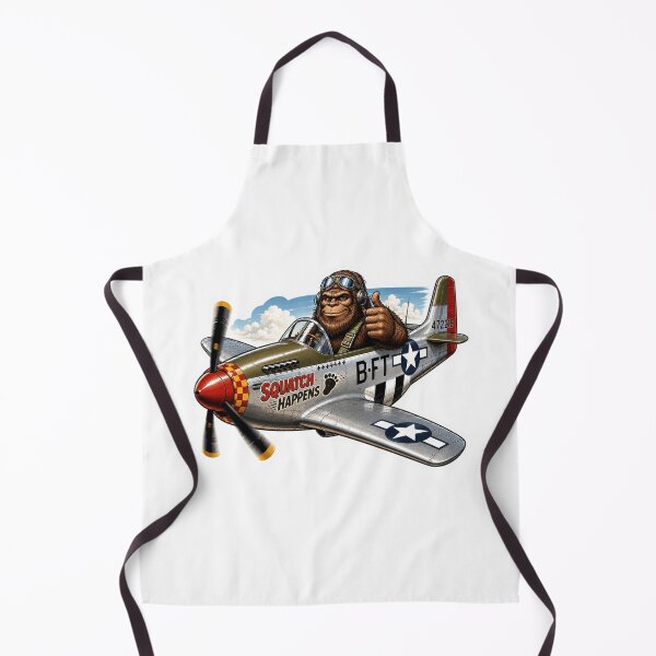 Item preview, Bigfoot as a P-51 pilot designed and sold by BrinaandPops.