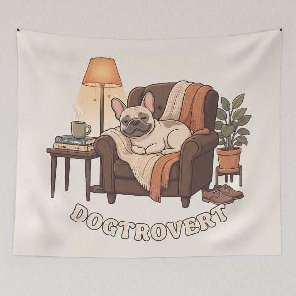 Item preview, Cozy Dogtrovert Frenchie Relaxing Art designed and sold by MythicCotton.
