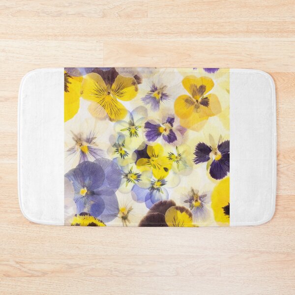Item preview, Pressed Pansies Collage: Vibrant Purple & Yellow Floral Pattern designed and sold by Catrinann.