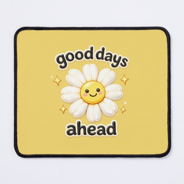 Item preview, Good Days Ahead Kawaii Daisy Sticker | 3D Cute Smiling Flower | Positive Quote | Happy Floral Cartoon designed and sold by StickyDelights.