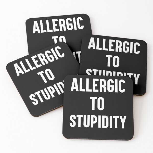 Item preview, Allergic To Stupidity Funny Sarcastic Gift designed and sold by Say It With Ink.
