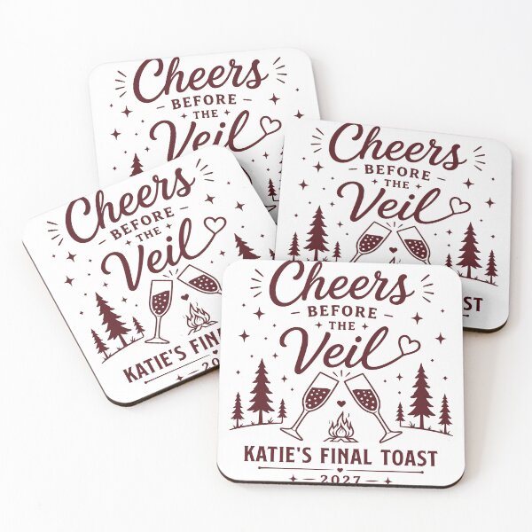 Item preview, Cheers Before Veil Camping Bridal Party Outdoor Design designed and sold by TeeVerse27.