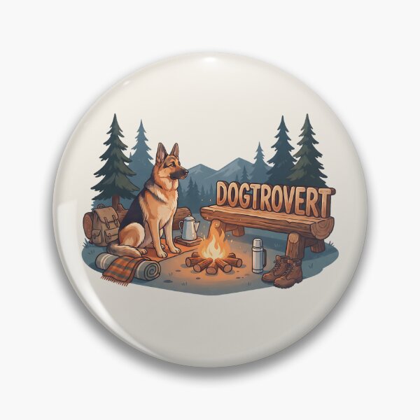 Item preview, Cozy Dogtrovert German Shepherd Campfire designed and sold by MythicCotton.
