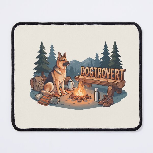 Item preview, Cozy Dogtrovert German Shepherd Campfire designed and sold by MythicCotton.