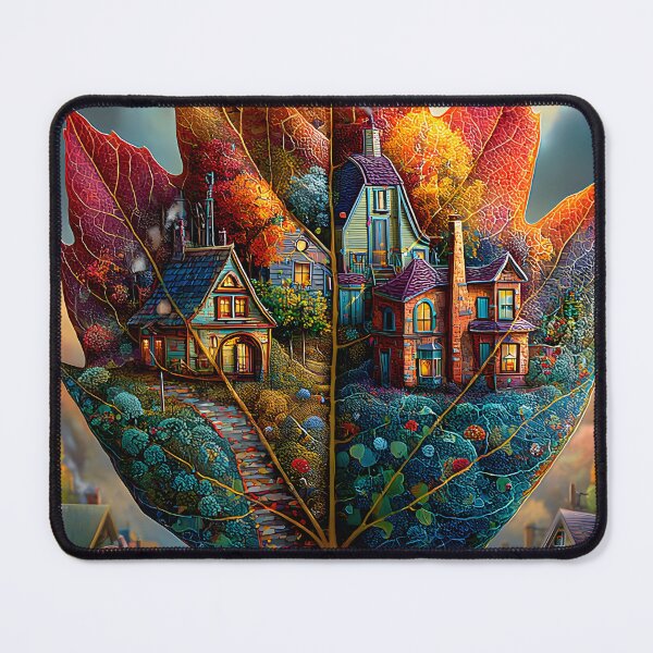 Item preview, Whimsical Leaf Houses Amidst Autumn Colors designed and sold by Artessie.