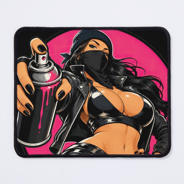 Item preview, Female Graffiti Artist Street Art Spray Paint designed and sold by obstinator.