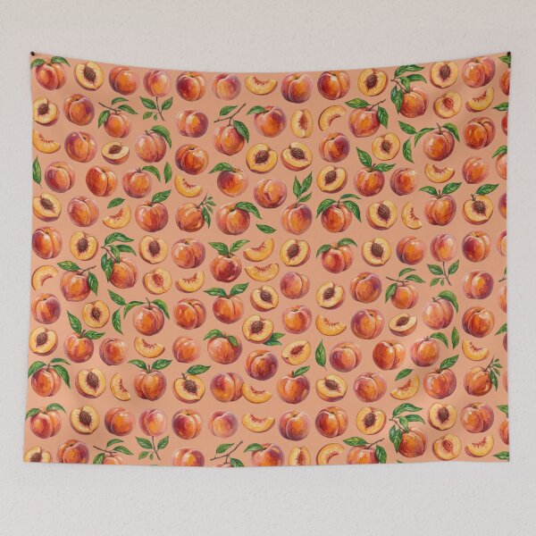 Item preview, Sweet Peaches Pattern - Painted Fruit Print designed and sold by Megaera8.