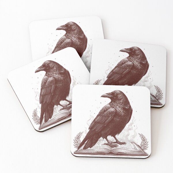 Item preview, Vintage Raven Perched on Open Book Illustration designed and sold by Whoopau.