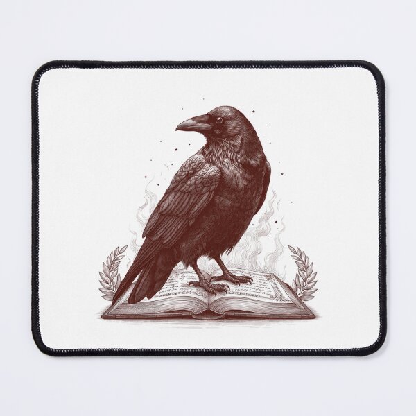 Item preview, Vintage Raven Perched on Open Book Illustration designed and sold by Whoopau.