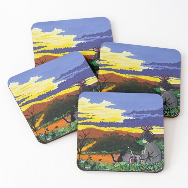Item preview, Golden Sunset Countryside Acrylic Landscape Painting designed and sold by EeshaArshad.