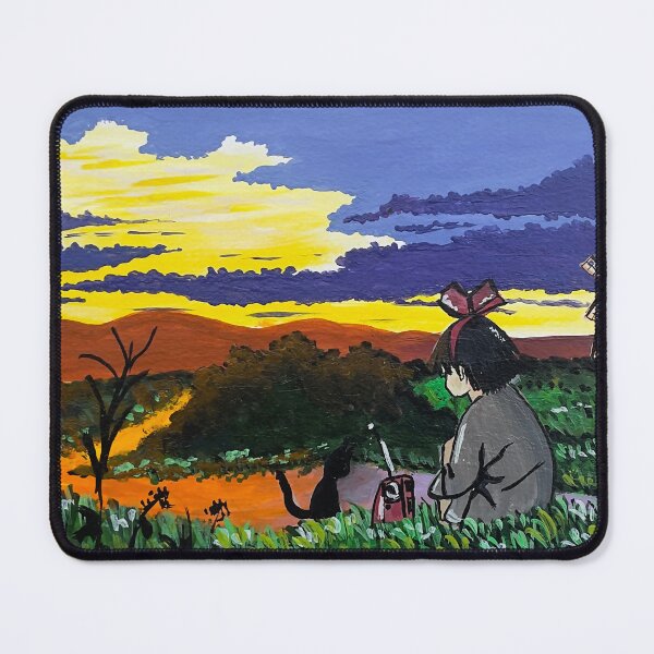 Item preview, Golden Sunset Countryside Acrylic Landscape Painting designed and sold by EeshaArshad.