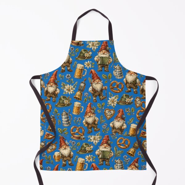 Item preview, Bavarian Gnome Seamless Pattern – Vintage Alpine Folk Design designed and sold by Alpine-Ink.