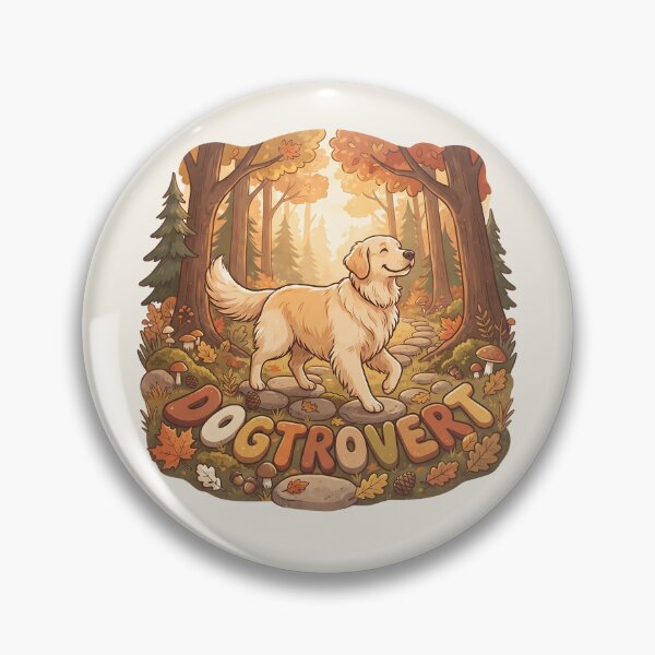 Item preview, Cute Dogtrovert Golden Retriever Autumn Walk designed and sold by MythicCotton.