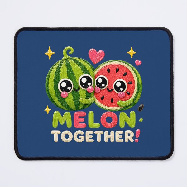 Item preview, Melon Together Cute Kawaii Watermelon Couple designed and sold by Liv Solara.