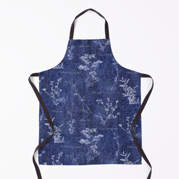 Item preview, Vintage herbarium plants on a blue background designed and sold by Visual Arts Dominika Cybuch.