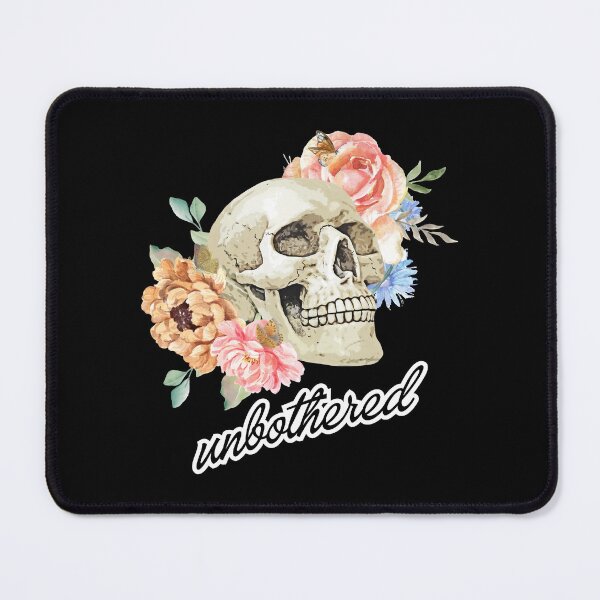 Item preview, Unbothered Skull and Flowers designed and sold by threadsjam.