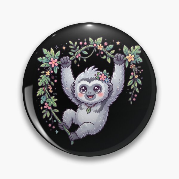 Item preview, Silvery Gibbon Cute Kawaii designed and sold by redsharkuk.