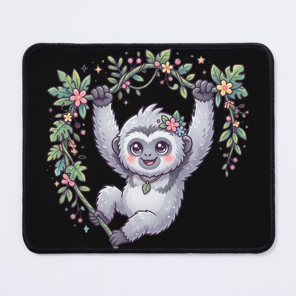 Item preview, Silvery Gibbon Cute Kawaii designed and sold by redsharkuk.