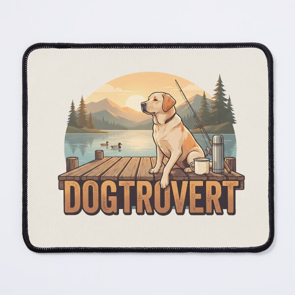 Item preview, Peaceful Dogtrovert Labrador Fishing Dock designed and sold by MythicCotton.