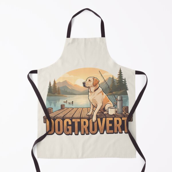Item preview, Peaceful Dogtrovert Labrador Fishing Dock designed and sold by MythicCotton.