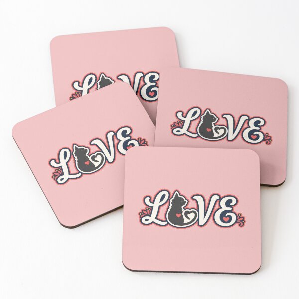 Item preview, Love Kitten – Cute Cat Heart Typography designed and sold by NinaCreator.