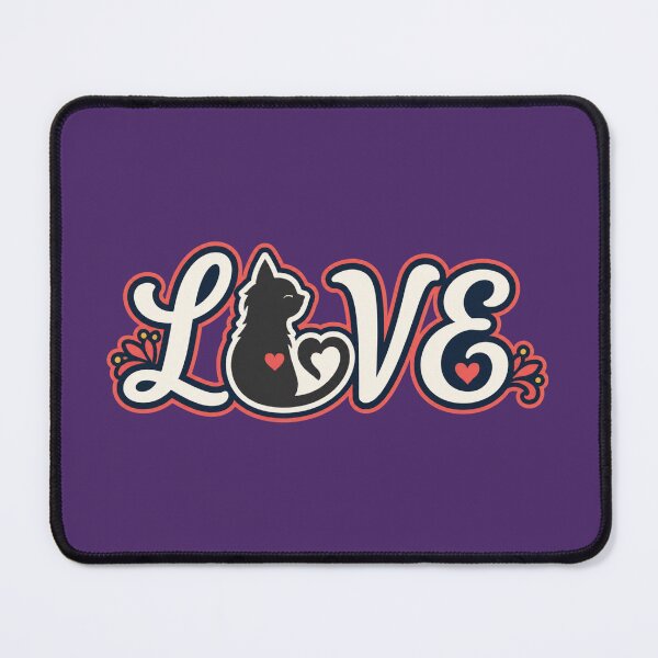 Item preview, Love Kitten – Cute Cat Heart Typography designed and sold by NinaCreator.