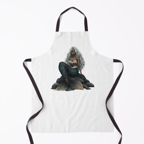 Item preview, Dark mermaid with silver hair fantasy ocean art designed and sold by olenapetol.