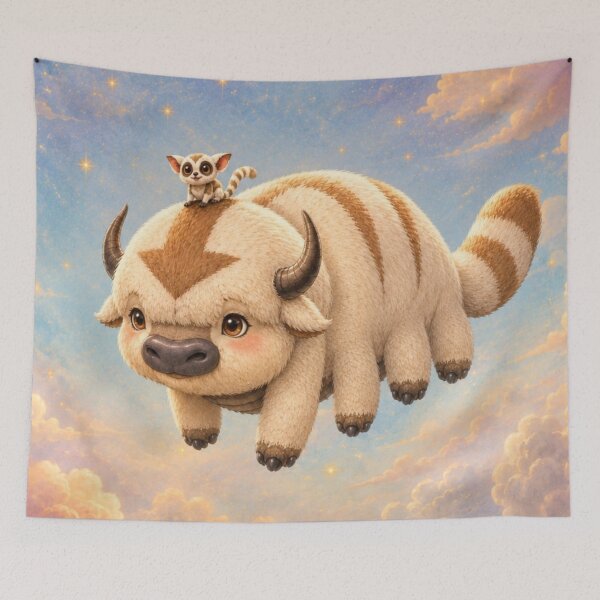Item preview, Dreamy Flying Sky Bison Fantasy Art designed and sold by Rohan132.