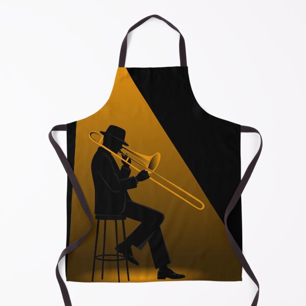 Item preview, Jazz Trombone Player Silhouette | Minimalist Jazz Art | Noir Musician Print | Modern Brass Instrument Print designed and sold by Studio pod Burom.