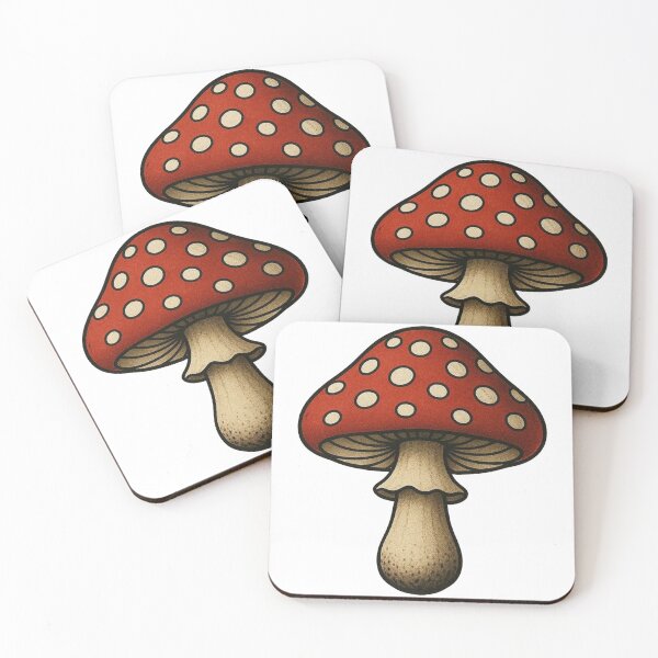 Item preview, Vintage Traditional Tattoo Style Red Amanita Mushroom designed and sold by resomrazimkul15.