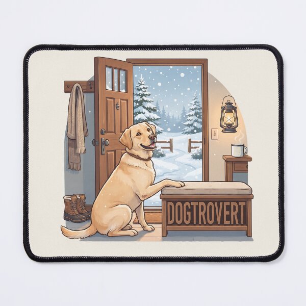 Item preview, Cozy Dogtrovert Labrador Winter Snow Walk designed and sold by MythicCotton.