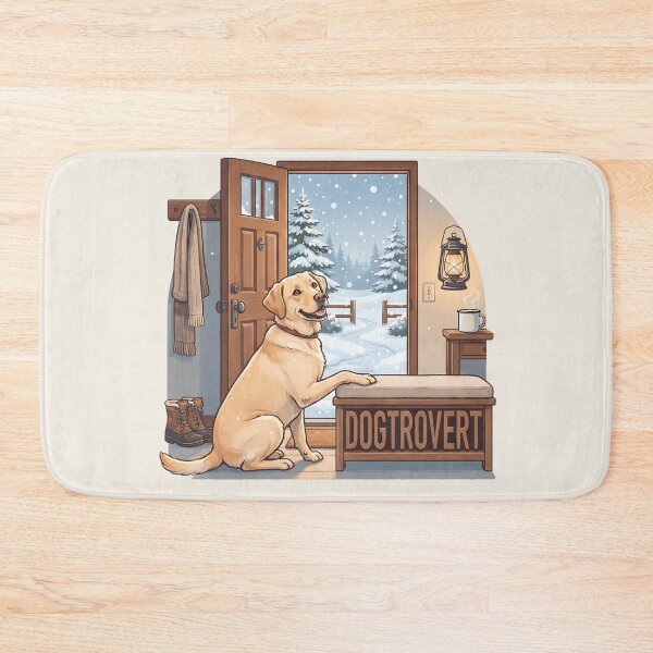 Item preview, Cozy Dogtrovert Labrador Winter Snow Walk designed and sold by MythicCotton.