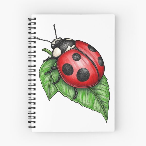 Item preview, Vintage Hand-Drawn Red Ladybug on Green Leaf designed and sold by resomrazimkul15.