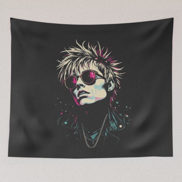 Item preview, Synthwave Punk Rocker Neon Graphic designed and sold by ERODED SELF.