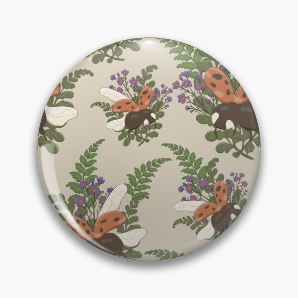 Item preview, Ladybug Pattern - Vintage Botanical Seamless Design designed and sold by Zymetryart.
