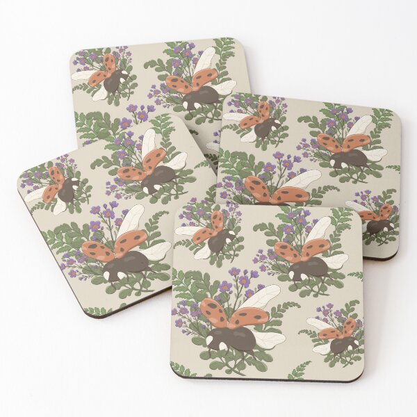 Item preview, Ladybug Pattern - Vintage Botanical Seamless Design designed and sold by Zymetryart.