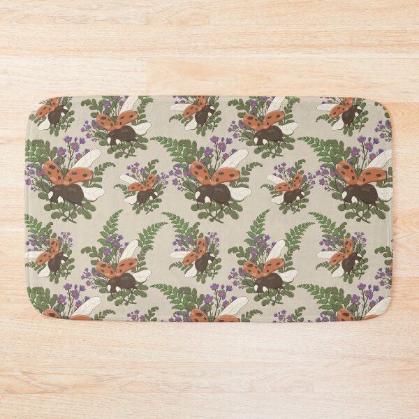 Item preview, Ladybug Pattern - Vintage Botanical Seamless Design designed and sold by Zymetryart.