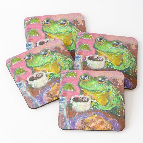 Item preview, frog drinking the first, and unfortunately the best, coffee of the day designed and sold by guilhernunes.