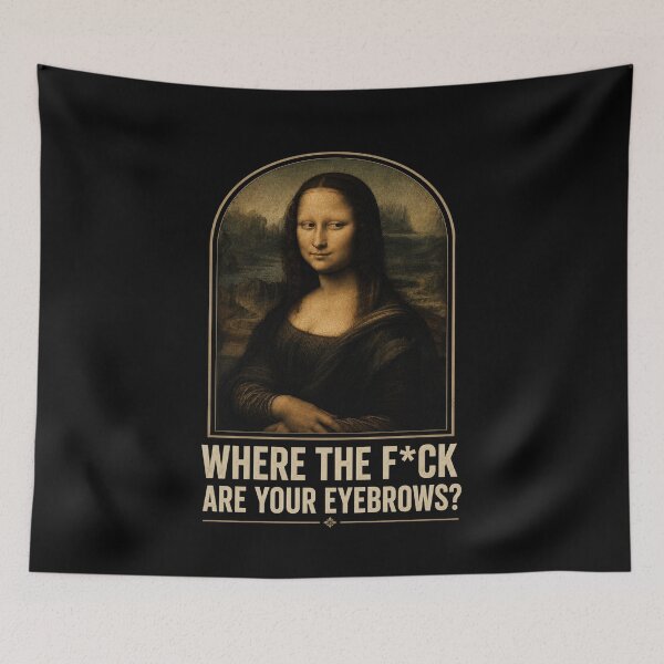 Item preview, Mona Lisa Eyebrows Funny Art History Parody designed and sold by Veylor Store.