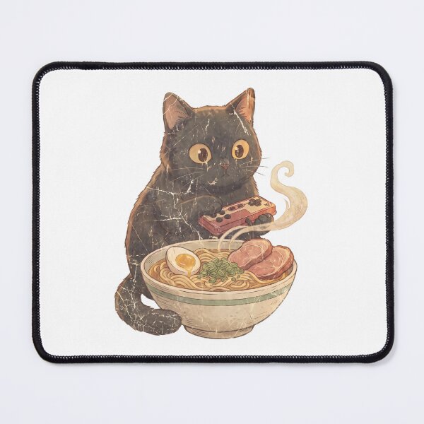 Item preview, Gaming Ramen Cat - Cute Cat Otaku T-Shirt designed and sold by LoFizzy.