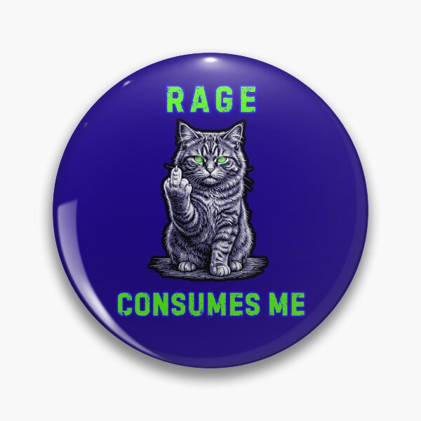 Item preview, Rage Consumes Me Middle Finger Cat designed and sold by WoodburyLake.