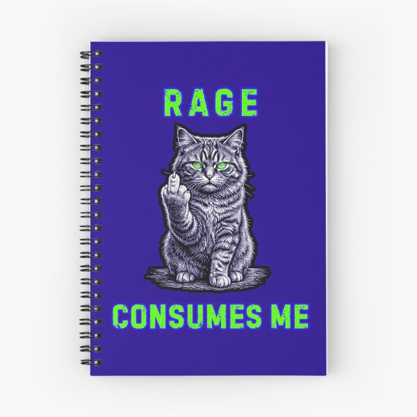 Item preview, Rage Consumes Me Middle Finger Cat designed and sold by WoodburyLake.