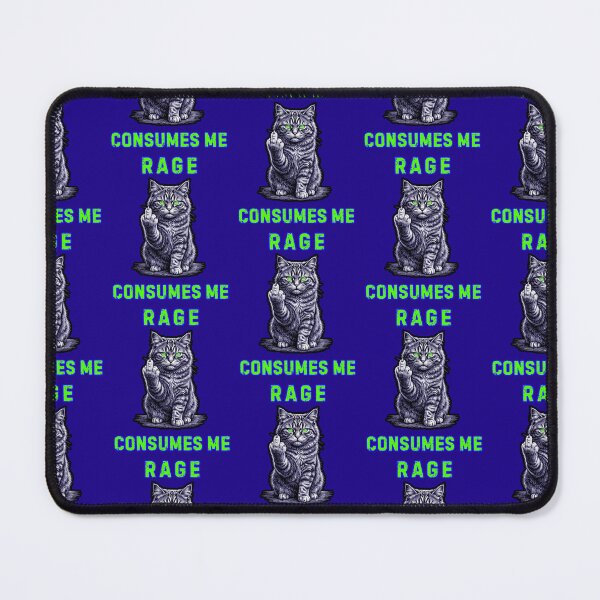 Item preview, Rage Consumes Me Middle Finger Cat designed and sold by WoodburyLake.