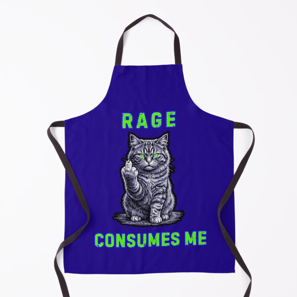 Item preview, Rage Consumes Me Middle Finger Cat designed and sold by WoodburyLake.