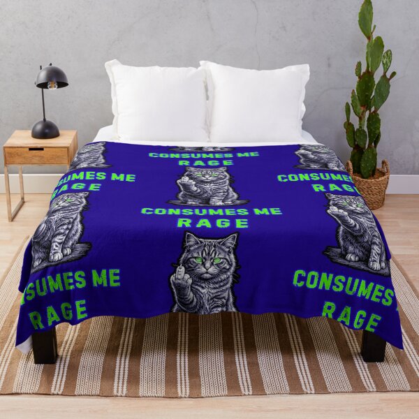 Item preview, Rage Consumes Me Middle Finger Cat designed and sold by WoodburyLake.