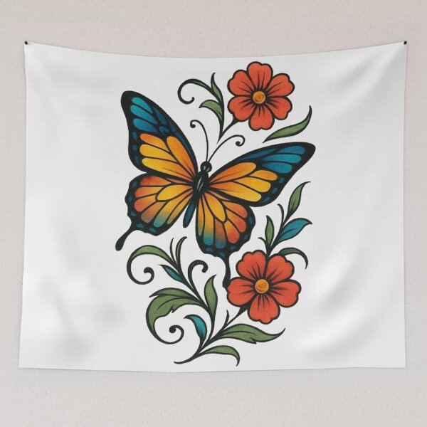 Item preview, Style Monarch Butterfly and Floral designed and sold by resomrazimkul15.