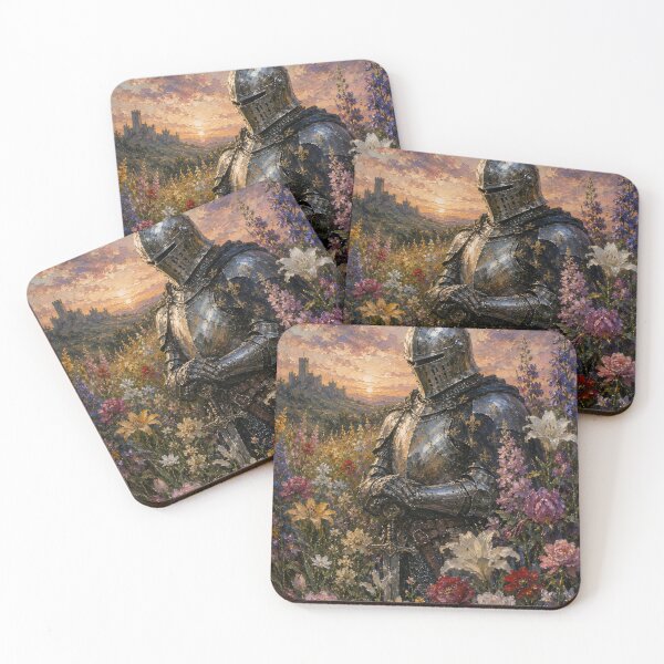 Item preview, Fantasy Knight in Blooming Flowers designed and sold by ArcaneVisionArt.