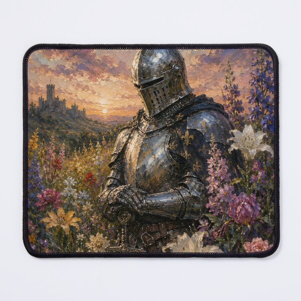 Item preview, Fantasy Knight in Blooming Flowers designed and sold by ArcaneVisionArt.
