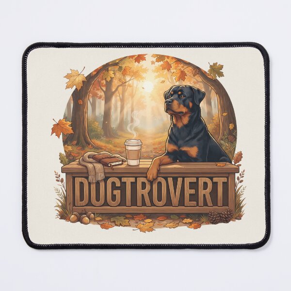 Item preview, Cozy Dogtrovert Rottweiler Autumn Bench designed and sold by MythicCotton.